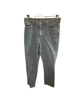 Vintage Lauren Ralph Lauren Women's Straight Leg Jeans - Blue Denim